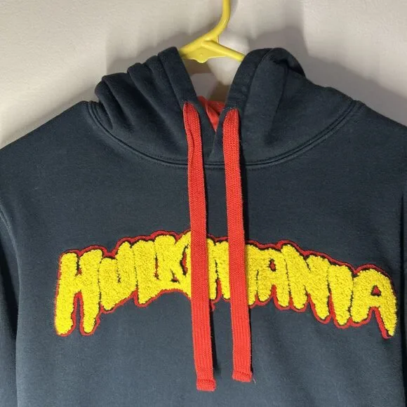 Vtg WWE Hulk Hogan Black Hulkamania Sweatshirt Hoodie Small Still Runnin Wild - Picture 2 of 12